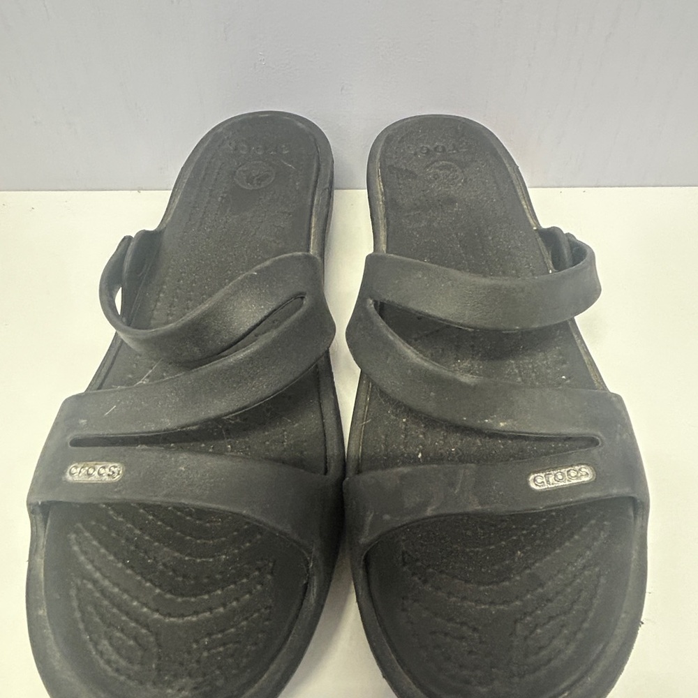 CROCS Dark Gray Slide Sandals